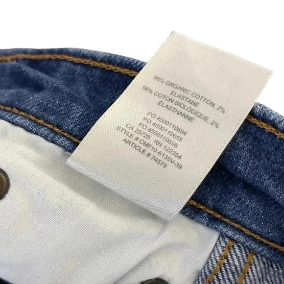Aritzia DENIM FORUM The Angelica High  Rise Blue Wash Denim Jeans Slim Size 25 - Picture 6 of 8